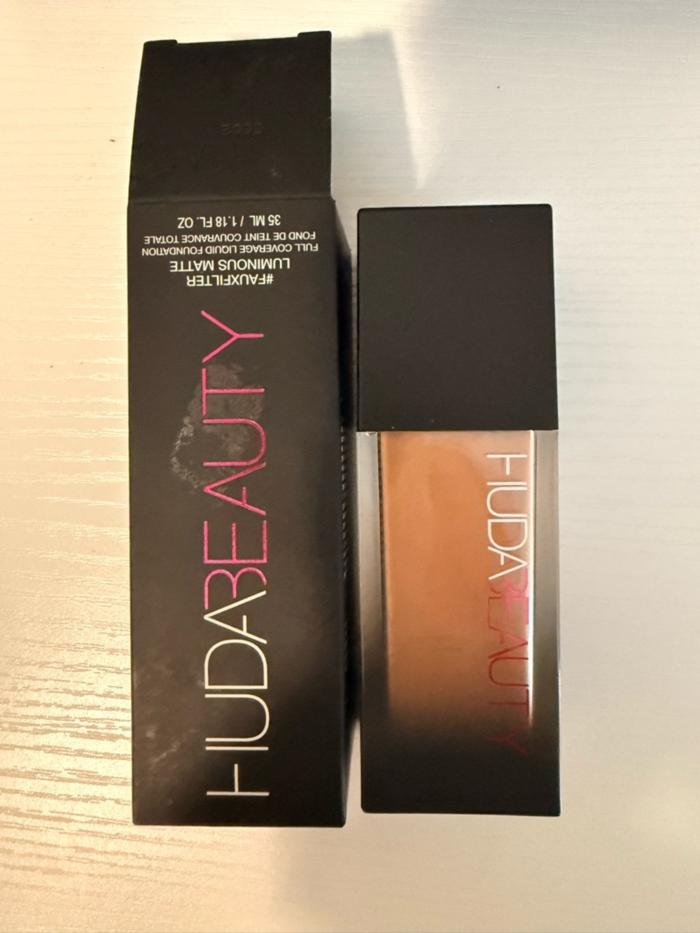 Huda Beauty Foundation, Liquid, Full Coverage,FauxFilter- 300N Latte
